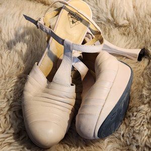 Pastel Pink Ankle Strap Sling Back John Fluevog US9